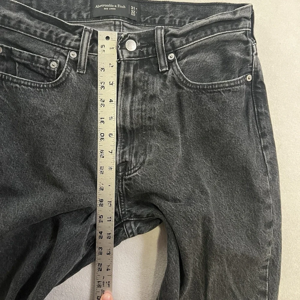 Abercrombie & Fitch Jeans Men's Size 31x32 (Fits 32x29) Black Denim 90s Loose
